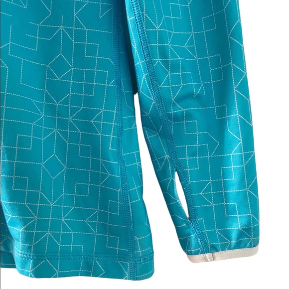 Nike Blue Pro Half Zip Hyperwarm Pullover Geometric Sweatshirt/Hoodie Large - Picture 4 of 10